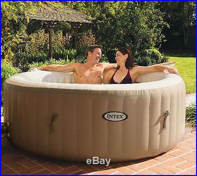 Intex PureSpa 4 Person Inflatable Bubble Soft Hot Tub Pure Spa Portable Relax