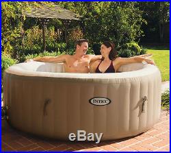 Intex PureSpa 4 Person Inflatable Bubble Spa Heated Portable Hot Tub + 6 Filters