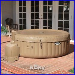 Intex PureSpa 4 Person Inflatable Jet Spa Hot Tub with Drink Tray & Headrest