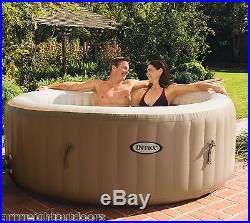 Intex PureSpa 4 Person Inflatable Portable Heated Bubble Spa Hot Tub 28403E