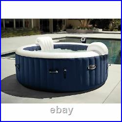 Intex PureSpa 4 Person Inflatable Portable Heated Round Hot Tub & Drink Table