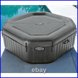 Intex PureSpa 4 Person Portable Octagonal Hot Tub Spa with Bubble Jets (Open Box)