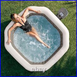 Intex PureSpa 4 Person Portable Octagonal Hot Tub Spa with Bubble Jets (Open Box)