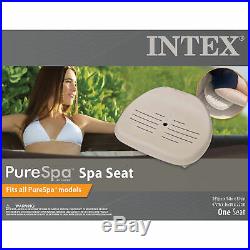 Intex PureSpa 6-Person Portable Inflatable Bubble Jet Hot Tub with Tub Seat