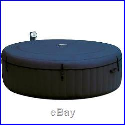 Intex PureSpa 75 Inch Portable Bubble Jet Spa 6 Person Inflatable Round Hot Tub