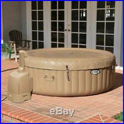 Intex PureSpa 77 Inch 4 Person Inflatable Round Hot Tub Spa with Bubble Jets