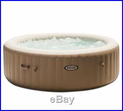 Intex PureSpa 85 Inch 6 Person Inflatable Round Hot Tub Spa with Soothing Jets