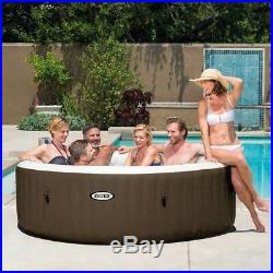 Intex PureSpa 85 Inch Bubble Jet Massage 6 Person Inflatable Round Hot Tub Spa