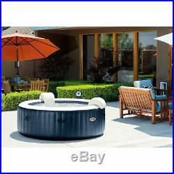 Intex PureSpa 85 Inch Portable Bubble Jet Spa 6 Person Inflatable Round Hot Tub