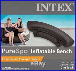 Intex PureSpa Hot Tub Accessories Package Headrest, Bench, Seat, and Cupholder
