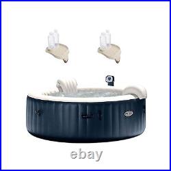 Intex PureSpa Inflatable Bubble Jets 6 Person Hot Tub and Drink Tray (2 Pack)