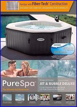 Intex PureSpa Jet and Bubble Massage 4-Person Deluxe Portable Spa