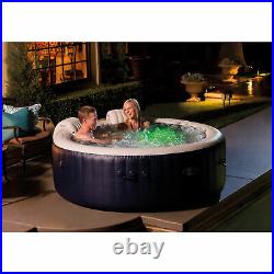 Intex PureSpa Plus 4 Person Inflatable Hot Tub Bubble Jet Spa, Navy (For Parts)