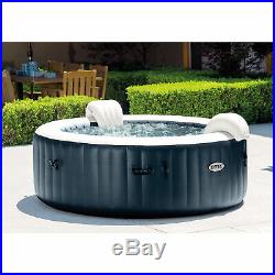 Intex PureSpa Plus 6 Person Inflatable Hot Tub Bubble Jet Spa, Navy (For Parts)