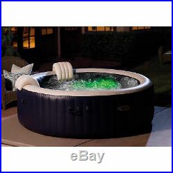 Intex PureSpa Plus 6 Person Inflatable Hot Tub Bubble Jet Spa, Navy (Open Box)