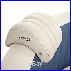 Intex PureSpa Plus 6 Person Portable Inflatable Hot Tub Bubble Jet Spa, Navy