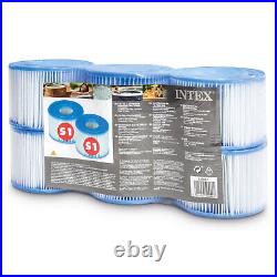 Intex PureSpa Plus Greystone Hot Tub, 94x28, with S1 Filter Cartridge 6-Pack