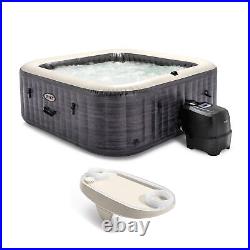 Intex PureSpa Plus Greystone Inflatable Hot Tub, 94x28, with Tablet & Phone Tray