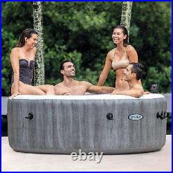 Intex PureSpa Plus Greywood Inflatable Hot Tub Jet Spa with 6 Filter Cartridges