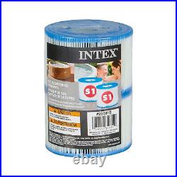 Intex PureSpa Plus Inflatable Hot Tub and Type S1 Filter Cartridges, (12 Pack)