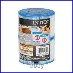 Intex PureSpa Portable Inflatable Hot Tub and 6 S1 Filter Replacement Cartridges