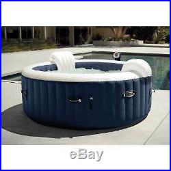Intex Pure Spa 4-Person Home Inflatable Hot Tub & Qualco 6 Month Chemical Kit