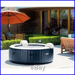 Intex Pure Spa 4-Person Home Inflatable Hot Tub & Qualco 6 Month Chemical Kit