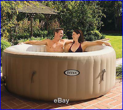 Intex Pure Spa 4 Person Inflatable Portable Heated Bubble Hot Tub Model 28403E
