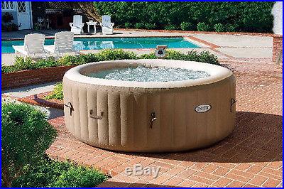Intex Pure Spa 4-Person Inflatable Portable Hot Tub with Six Filter Cartridges