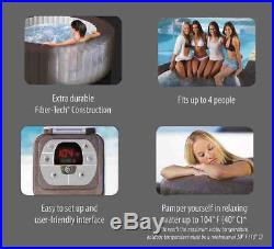 Intex Pure Spa 4-Person Inflatable Portable Jet Massage Heated Hot Tub 28421E