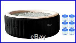Intex Pure Spa 4-Person Jet & Bubble Deluxe Hot Tub with Six Filter Cartridges