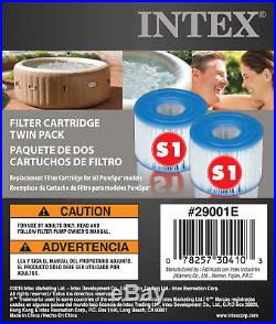 Intex Pure Spa 6 Person Portable Inflatable Hot Tub + 12 Filter Replacements