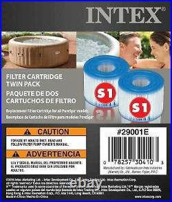 Intex Pure Spa Hot Tub Seat Accessory (Pair) + PureSpa Type S1 Filters (6 Count)