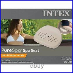 Intex Pure Spa Inflatable 6 Person Outdoor Bubble Hot Tub + Non Slip Seat Insert
