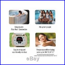 Intex-Pure-Spa Inflatable Portable Bundle Package Ultimate Set 4 Person Hot Tub
