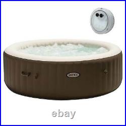 Intex Pure Spa Portable Inflatable Bubble Jet Massage Heated Hot Tub & LED Light