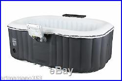 Jacuzzi 104 Jets Inflatable Jacuzzi Hot Spa with Shelf in Rattan
