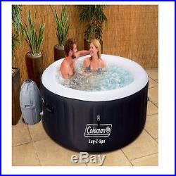 Jacuzzi Hot Tub Portable Spas 4-Person Spa Tubs Inflatable Outdoor Black Coleman