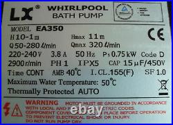 LX EA350 Whirlpool Circulation Pump Chinese Spa Serve Hot Tub Spas Bath 1HP Part