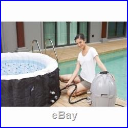 Lay-Z-Spa Miami Large 4 Person Inflatable Airjet Heated Round Hot Tub Black