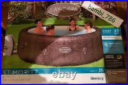 Lay-Z-Spa St Moritz 180 Massage Airjet Inflatable Hot Tub Spa 5-7 Person -SEALED