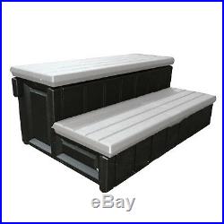 Leisure Accents 2-Step 36 Deluxe Deck Patio Spa Hot Tub Steps Gray (Open Box)