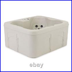 Lifesmart Spas 4 Person Square Hot Tub Spa with 13 Jets, Beige (For Parts)