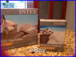 Lot Of 2 INTEX Pure Spa Hot Tub Head Rest Pillow +1 Cupholder Tray Same Day Ship