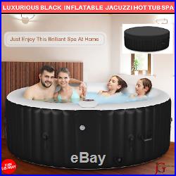 Luxurious Black Comfortable Inflatable Indoors And Outdoors Jacuzzi Hot Tub Spa