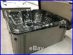 Luxury Hot Tub 100 Jets 6 Person 32 Amp Bluetooth Music Grey New
