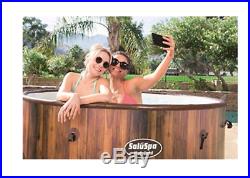Luxury Jacuzzi Wooden Panel Air Jet Inflatable Hot Tub For 6 Person Massage Spa