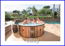Luxury Jacuzzi Wooden Panel Air Jet Inflatable Hot Tub For 6 Person Massage Spa