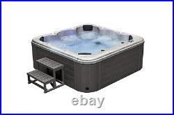Luxury Spas Denali 7 Person 64 Jet Hot Tub With Ozonator-Pearl Gray Interior