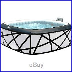 MSpa M-029S Luxury Soho 4 Person 132 Jet Inflatable Jacuzzi Spa Hot Tub with Pump